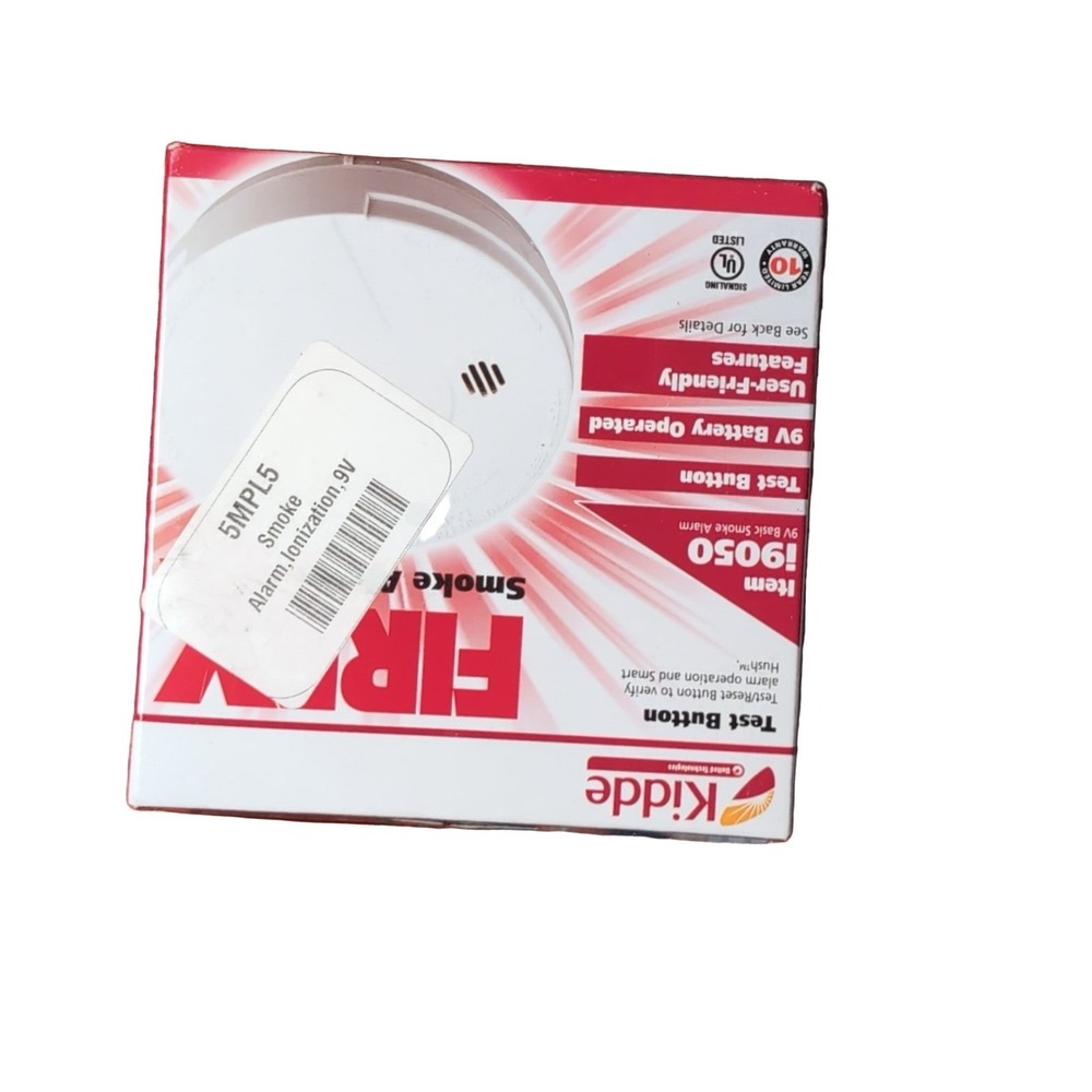 Kidde Firex Smoke Alarm i9050 Ionization 9V Battery Operated Hush UL Listed